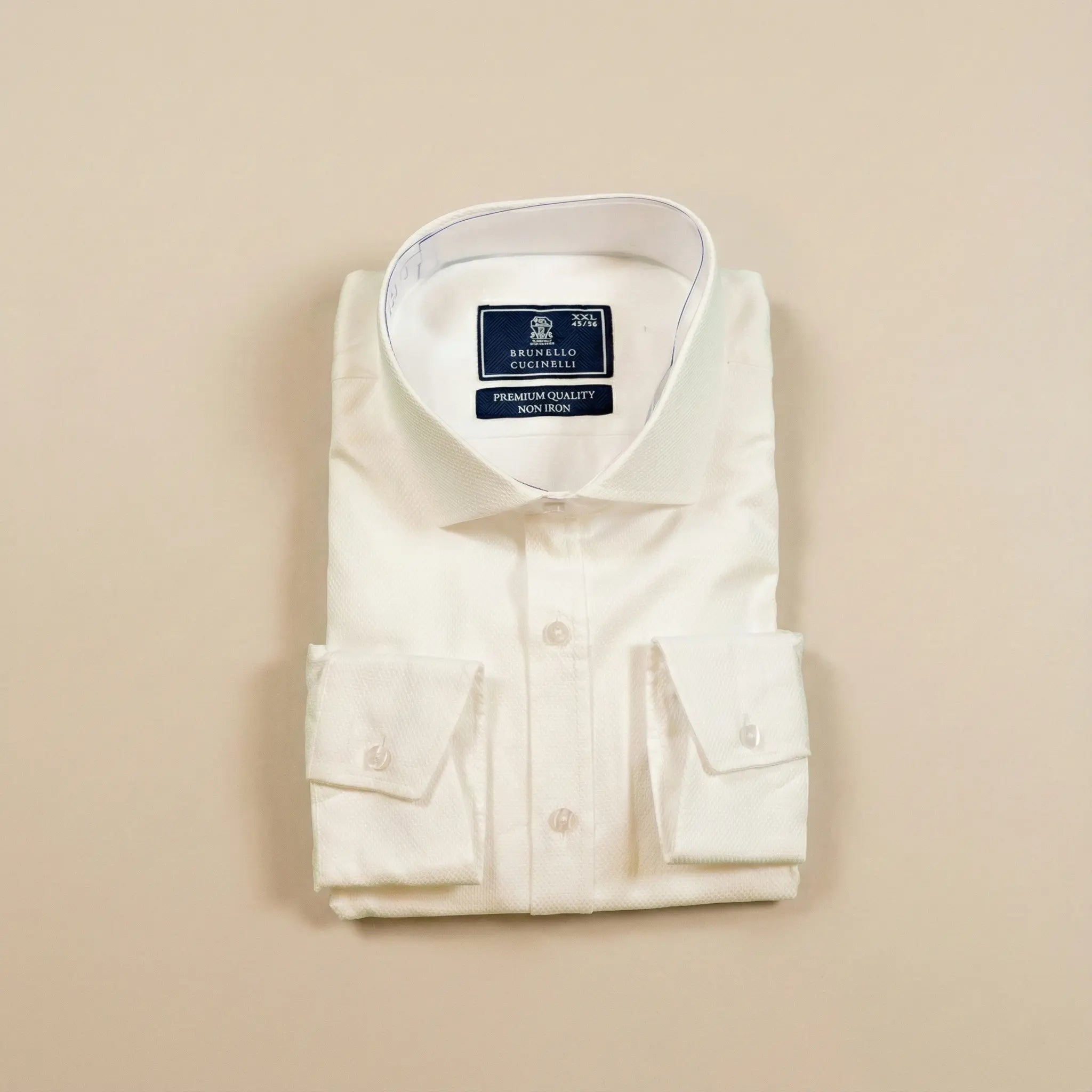 Cămașă ALBĂ simplă cu textură – NON IRON