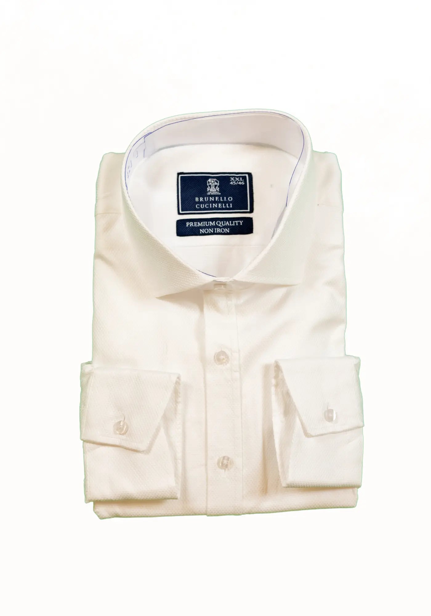 Cămașă ALBĂ simplă cu textură – NON IRON