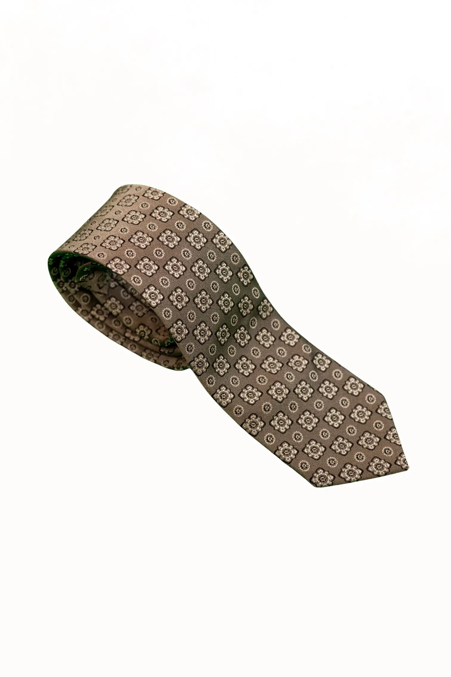 Set Cravată - Batistă GRI cu model