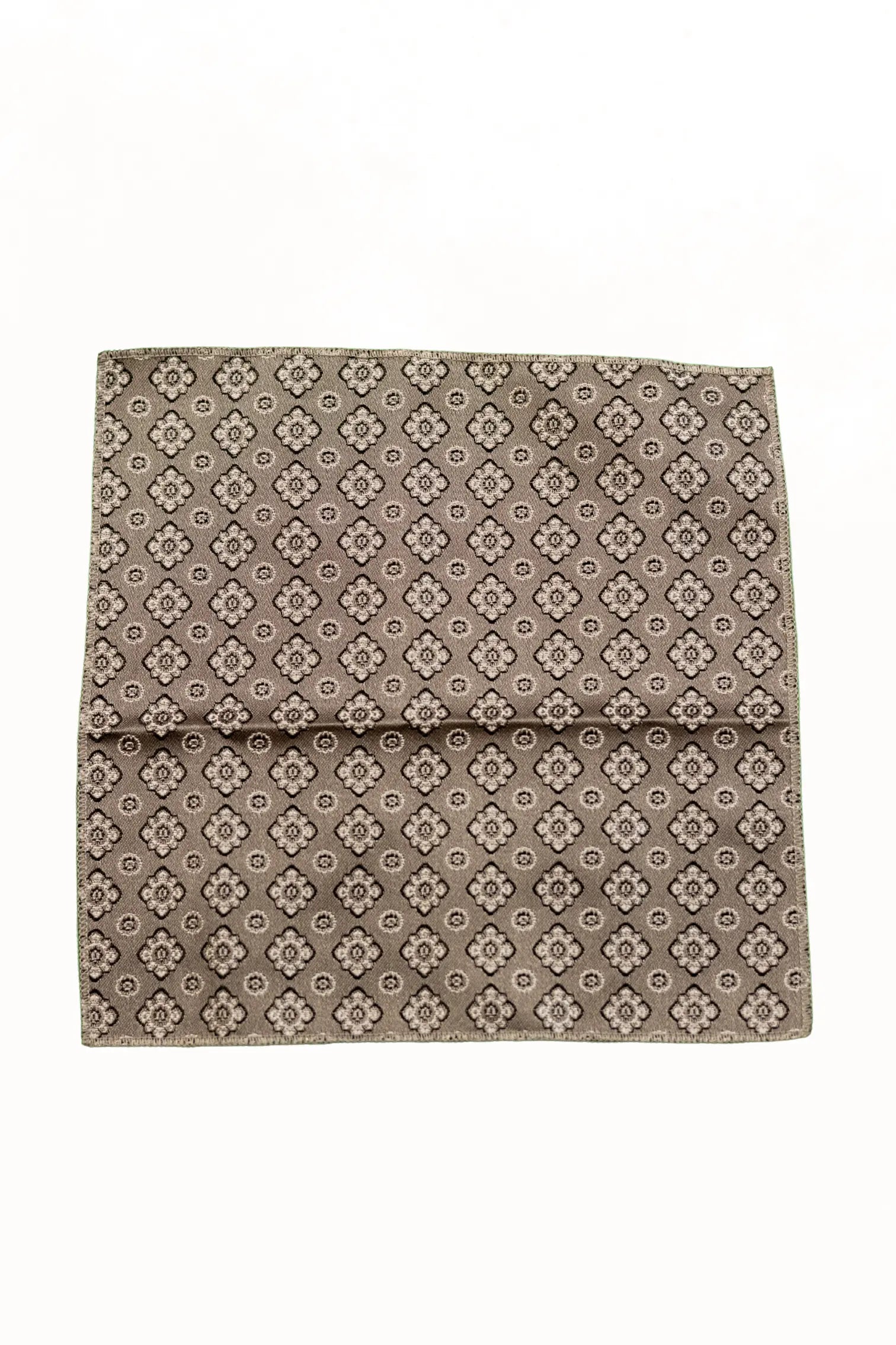 Set Cravată - Batistă GRI cu model