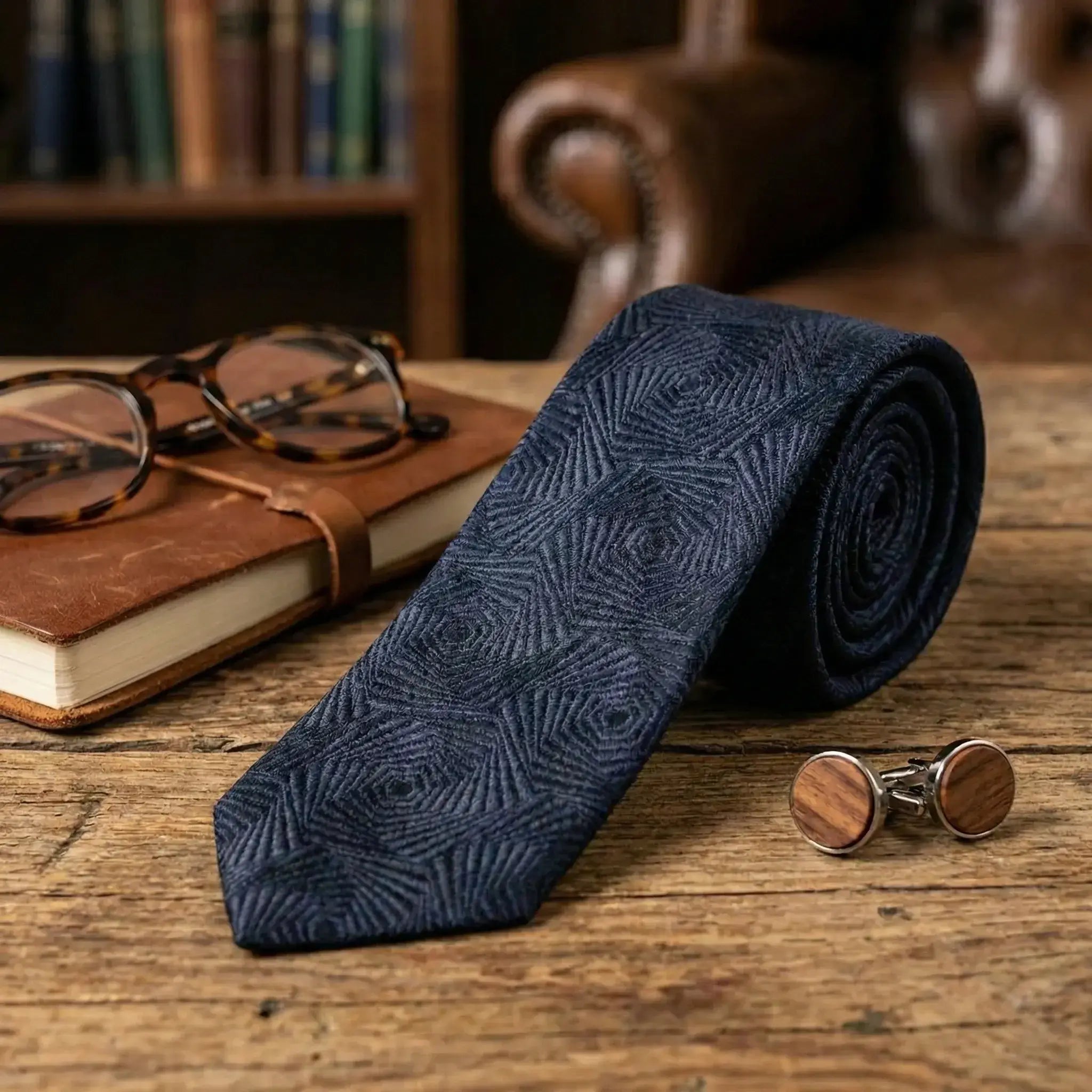 Set Cravată - Batistă BLAUMARIN cu model