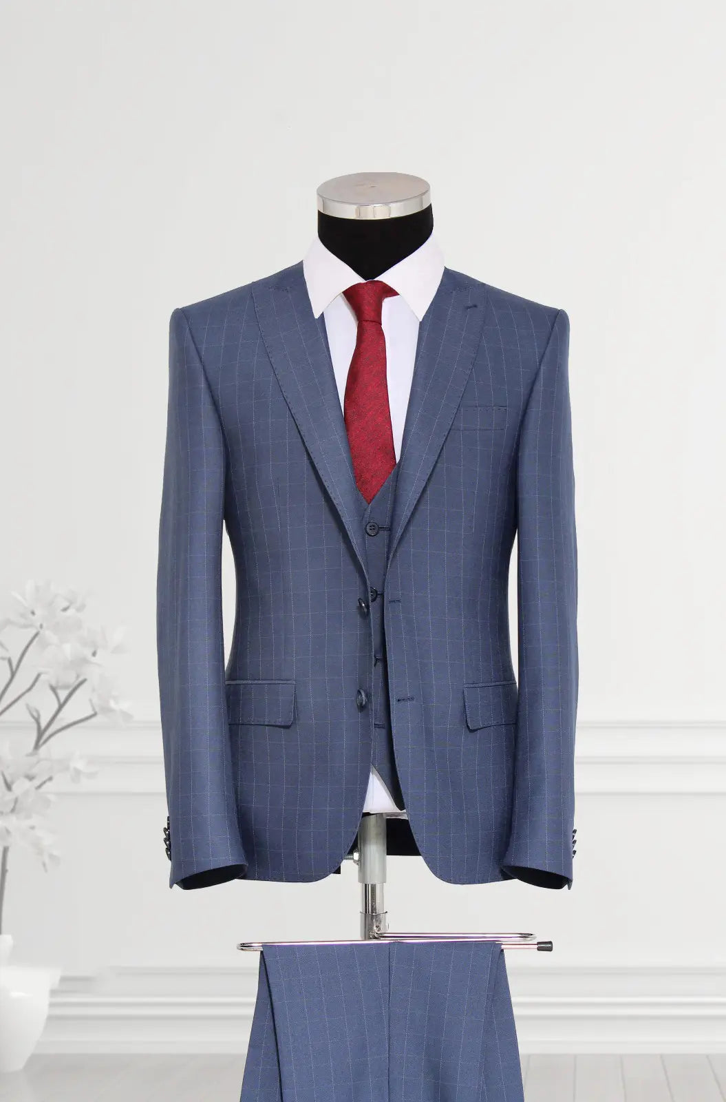 DONALD | Costum ALBASTRU în carouri
