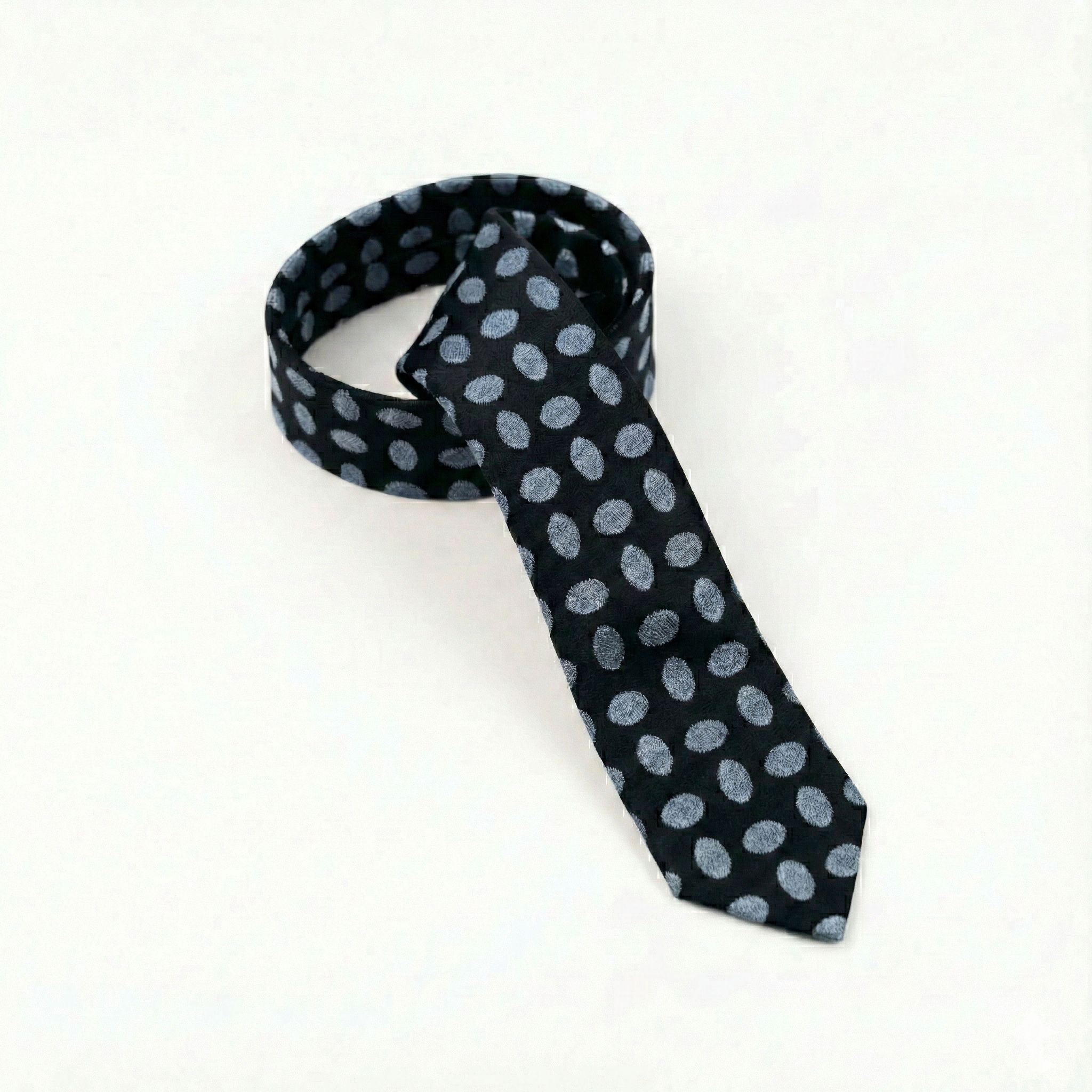 Set Cravată - Batistă ALBASTRU ÎNCHIS cu model